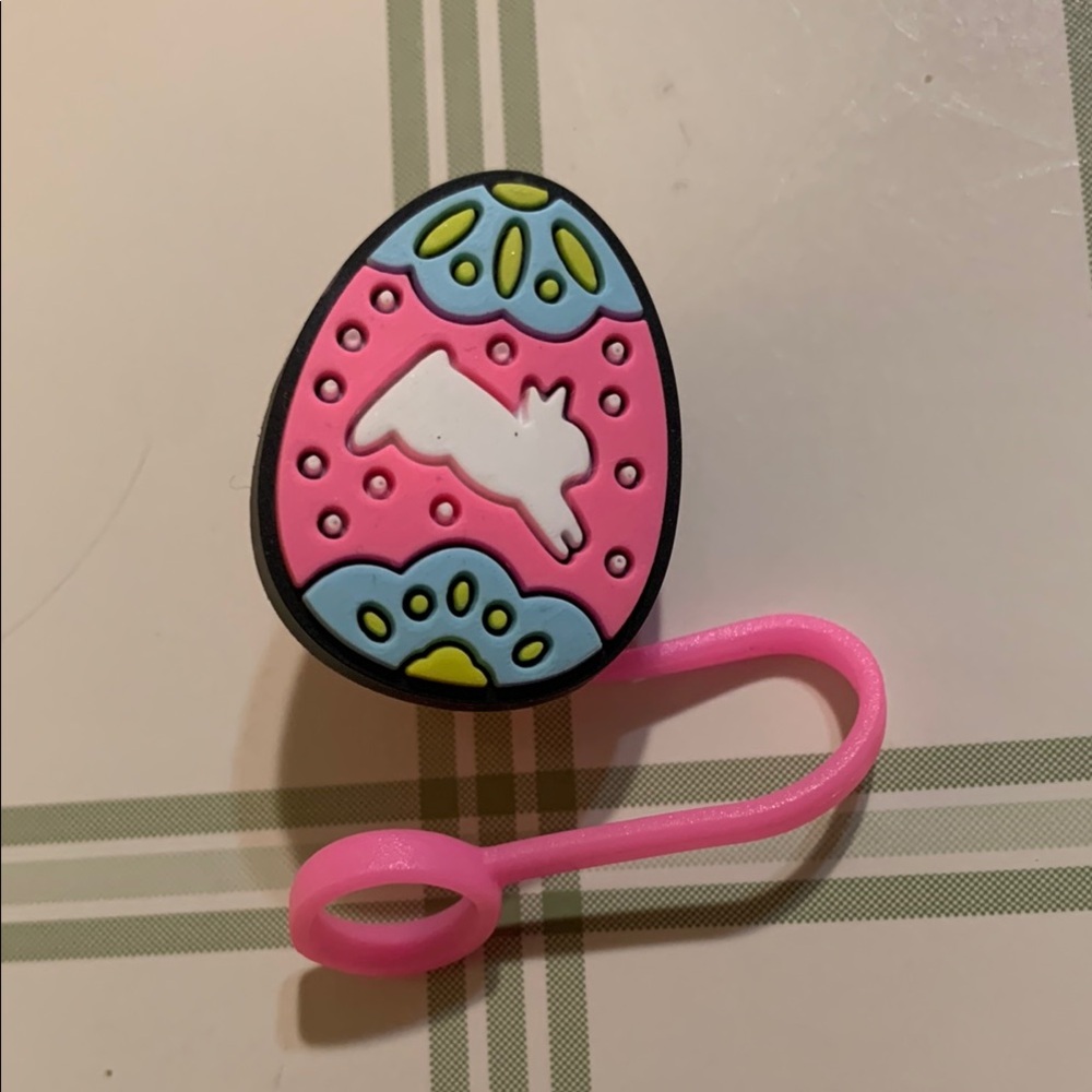 Pink Easter Egg straw cover